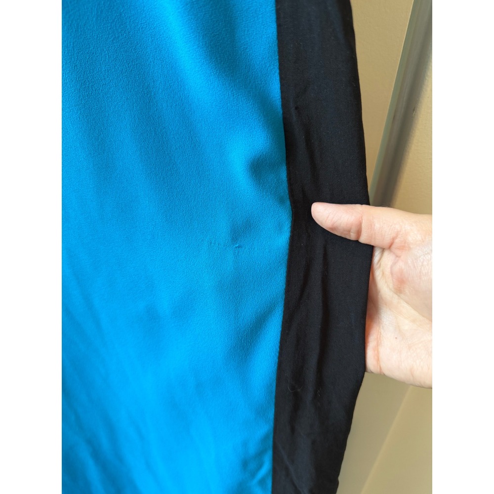 ME+EM Colorblock Halter Wide Leg Jumpsuit Minimalist Women Sz 6 Blue Black Chic - Picture 4 of 9